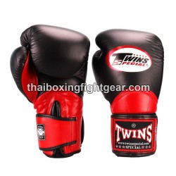 Muay Thai Gloves Twins BGVL11 BLACK RED Boxing Gloves Twins - 1