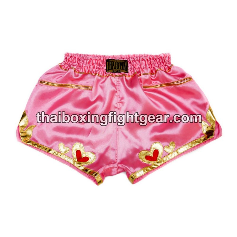 Thaismai Muay Thai Boxing Shorts "Simple Heard" Pink Thaismai - 1
