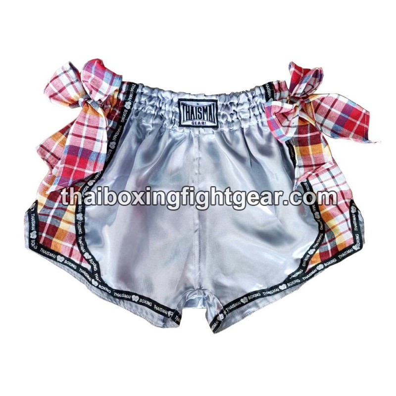 Thaismai Muay Thai Boxing Shorts "Ribbon Silver" Thaismai - 1