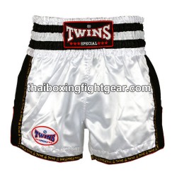 Twins Muay Thai Boxing Shorts "TWS-928 White Black" Twins - 1
