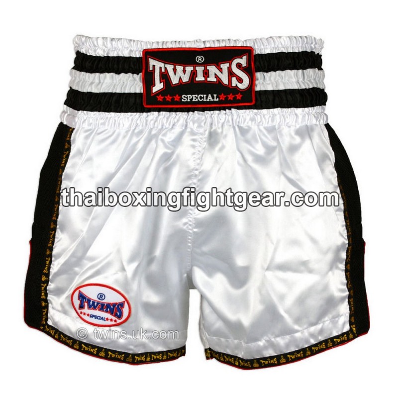 Twins Muay Thai Boxing Shorts "TWS-928 White Black" Twins - 1