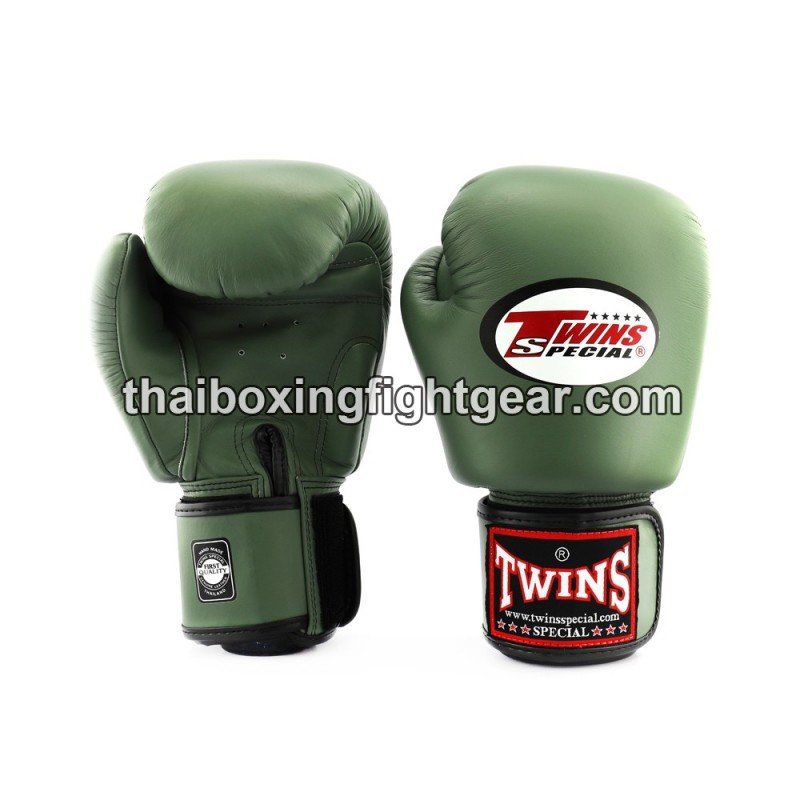 Muay Thai Boxing Gloves for Kids Twins BGVS3 Synthetic Olive Twins - 1