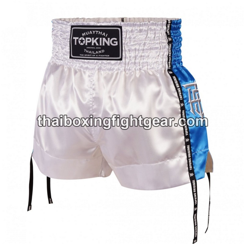 Top King Muay Thai Boxing Shorts TKTBS-201 White skyblue Top King - 1