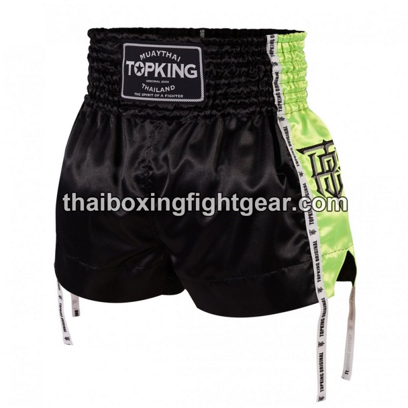 Top King Muay Thai Boxing Shorts TKTBS-202 Black Green Top King - 1