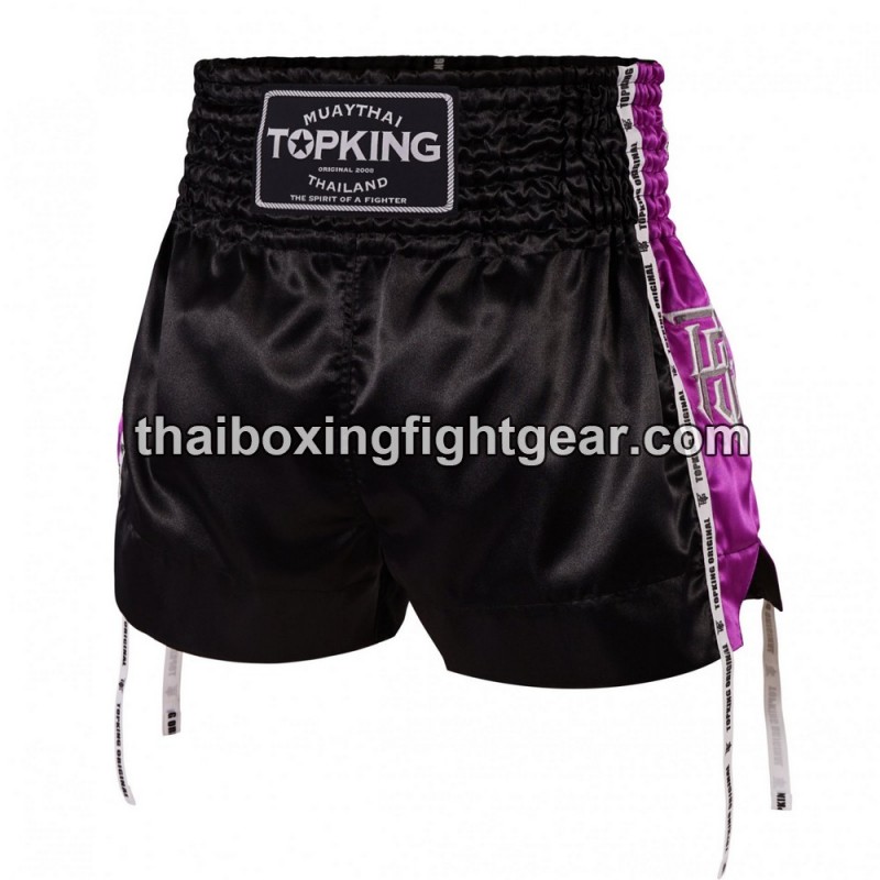 Top King Muay Thai Boxing Shorts TKTBS-201 Black Purple Top King - 1