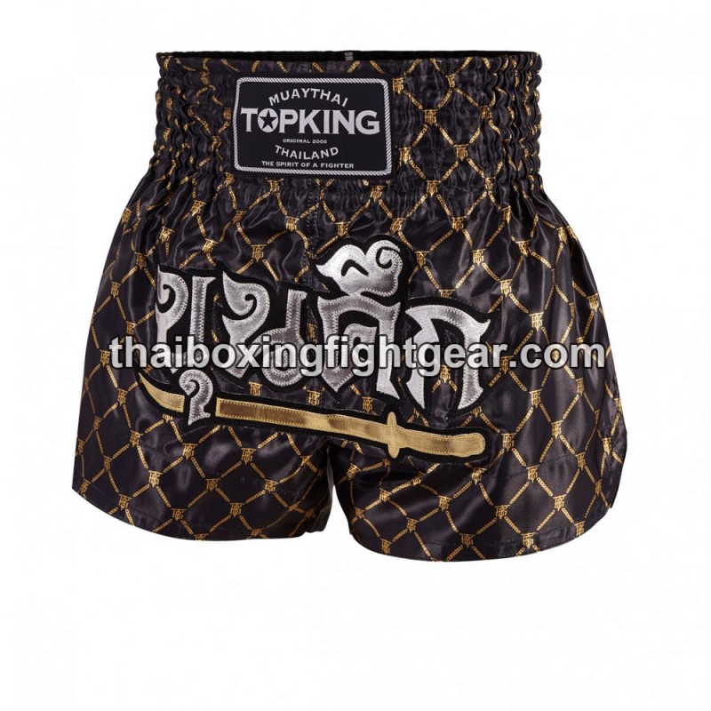 Top King Muay Thai Boxing Shorts TKTBS-213 Black Gold Top King - 1