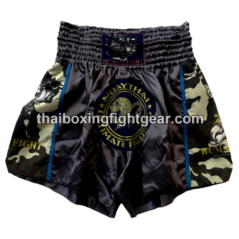 Human Fight Muay Thai Short Khaki | Muay Thai Shorts