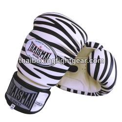 THAISMAI BG124 Muay Thai Boxing Gloves Leather "Zebra"