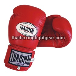THAISMAI BG124 Muay Thai Boxing Gloves Leather Red