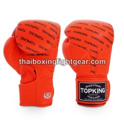 Top King Muay Thai boxing gloves FULL IMPACT SINGLE TONE-TKBGFI Orange