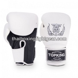 Top King Muay Thai boxing gloves SUPER AIR DOUBLE TONE-TKBGSA White Black