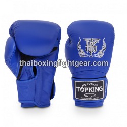 Top King Muay Thai boxing gloves SUPER AIR SINGLE TONE-TKBGSA Blue