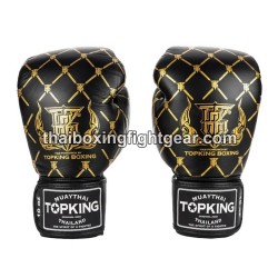 Top King Muay Thai boxing gloves TKBGCH-CHAIN Black Gold