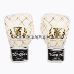 Top King Muay Thai boxing gloves TKBGCH-CHAIN White Gold