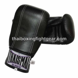 THAISMAI BG111 Bag Matt Muay Thai Boxing Gloves Leather Black with thumb