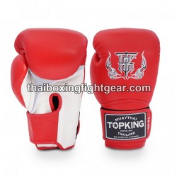 Top King Muay Thai boxing gloves SUPER AIR DOUBLE TONE-TKBGSA Red White