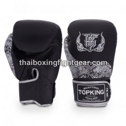 Top King Muay Thai boxing gloves TKBGPW-POWER SNAKE Black Silver