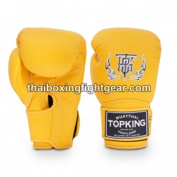 Top King Muay Thai boxing gloves SUPER SINGLE TONE-TKBGSV Yellow