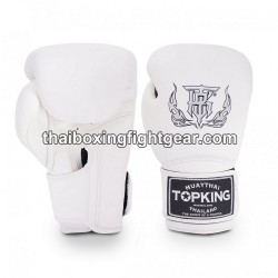 Top King Muay Thai boxing gloves SUPER SINGLE TONE-TKBGSV White