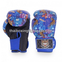Top King Muay Thai boxing gloves WILD TIGER KING-TKBGWT Blue
