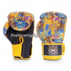 Top King Muay Thai boxing gloves WILD TIGER KING-TKBGWT Yellow