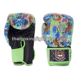 Top King Muay Thai boxing gloves WILD TIGER KING-TKBGWT Green