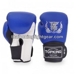 Top King Muay Thai boxing gloves SUPER TRIPLE TONE-TKBGSV Blue White Black